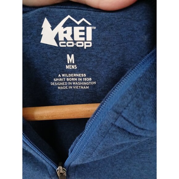 Rei Co Op Quarter Zip Tech Top Size Medium Blue Active Hiking Packable - Picture 5 of 10